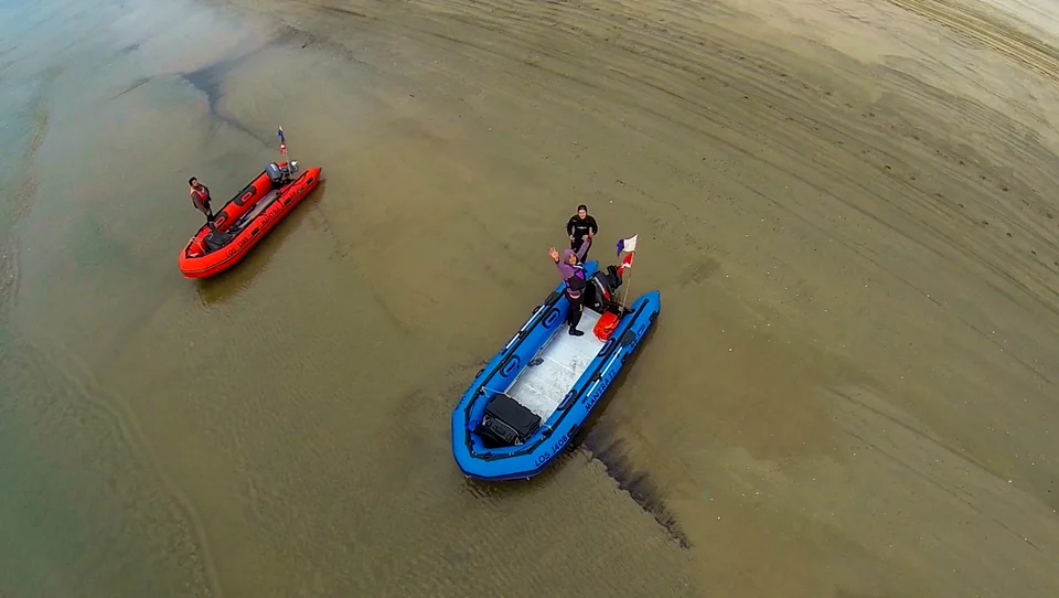 Botes Bluebay vistos desde arriba